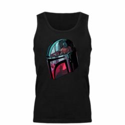 Мужская майка Mandalorian Helmet profil - PrintSalon
