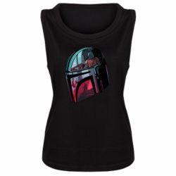 Женская майка Mandalorian Helmet profil - PrintSalon