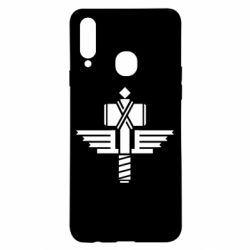 Чехол для Samsung A20s Manowar Logo - PrintSalon