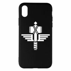 Чехол для iPhone X/Xs Manowar Logo - PrintSalon