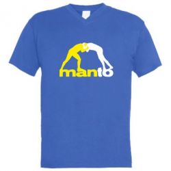 Мужская футболка  с V-образным вырезом Manto - PrintSalon