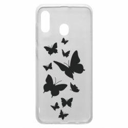 Чехол для Samsung A30 Many butterflies - PrintSalon