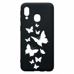 Чехол для Samsung A40 Many butterflies - PrintSalon