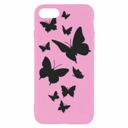 Чехол для iPhone SE 2020 Many butterflies - PrintSalon