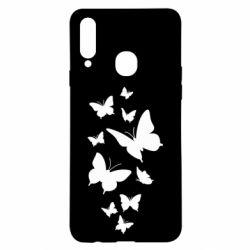 Чехол для Samsung A20s Many butterflies - PrintSalon