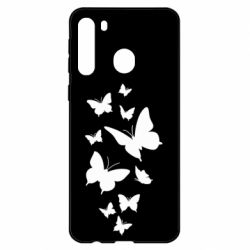 Чехол для Samsung A21 Many butterflies - PrintSalon