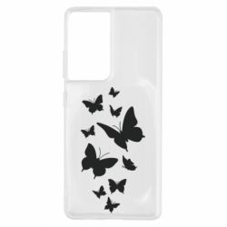 Чехол для Samsung S21 Ultra Many butterflies - PrintSalon