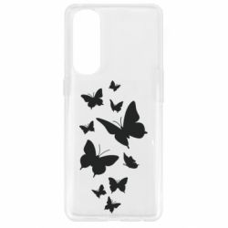 Чехол для Oppo Reno 4 Pro Many butterflies - PrintSalon