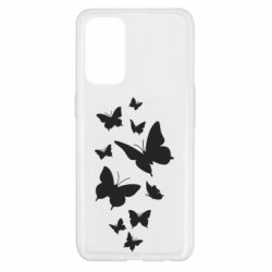 Чехол для Oppo Reno 5 4G Many butterflies - PrintSalon