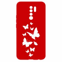 Чехол для Xiaomi Redmi 9 Many butterflies - PrintSalon