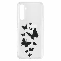 Чехол для Realme 6 Many butterflies - PrintSalon