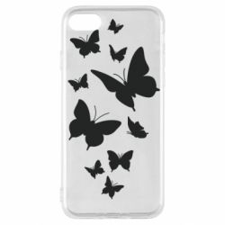 Чехол для iPhone SE 2022 Many butterflies - PrintSalon