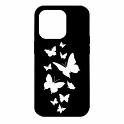 Чехол для iPhone 14 Pro Many butterflies - PrintSalon