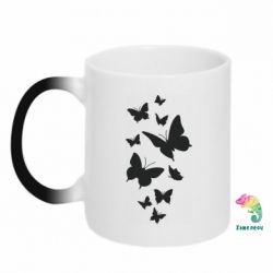 Чашка-хамелеон Many butterflies - PrintSalon
