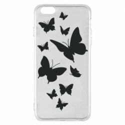 Чехол для iPhone 6 Plus/6S Plus Many butterflies - PrintSalon