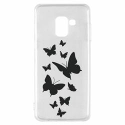 Чехол для Samsung A8 2018 Many butterflies - PrintSalon