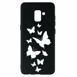 Чехол для Samsung A8+ 2018 Many butterflies - PrintSalon