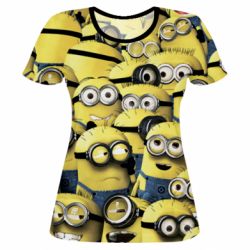 Жіноча 3D футболка Many minions - PrintSalon