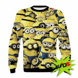 Дитячий 3D світшот Many minions - PrintSalon