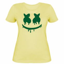 Женская футболка Marshmello and face logo - PrintSalon