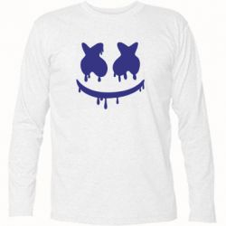 Футболка с длинным рукавом Marshmello and face logo - PrintSalon