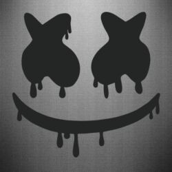 Наклейка Marshmello and face logo - PrintSalon