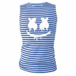 Майка-тельняшка Marshmello and face logo - PrintSalon