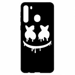 Чехол для Samsung A21 Marshmello and face logo - PrintSalon