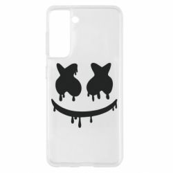 Чехол для Samsung S21 Marshmello and face logo - PrintSalon