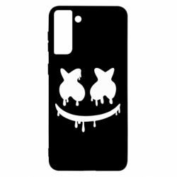 Чехол для Samsung S21 Ultra Marshmello and face logo - PrintSalon