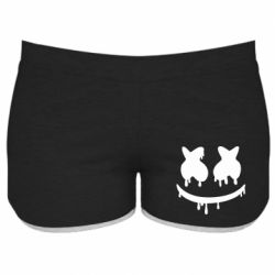 Женские шорты Marshmello and face logo - PrintSalon
