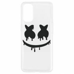 Чехол для Oppo Reno 4 Marshmello and face logo - PrintSalon