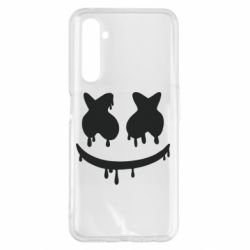 Чехол для Realme 6 Pro Marshmello and face logo - PrintSalon