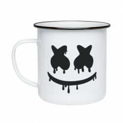 Кружка эмалированная Marshmello and face logo - PrintSalon