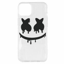 Чехол для iPhone 14 Plus Marshmello and face logo - PrintSalon