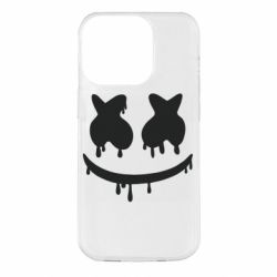 Чехол для iPhone 14 Pro Marshmello and face logo - PrintSalon
