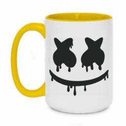 Чашка двухцветная 420ml Marshmello and face logo - PrintSalon