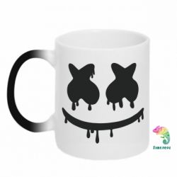 Чашка-хамелеон Marshmello and face logo - PrintSalon