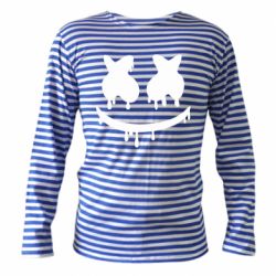 Тельняшка с длинным рукавом Marshmello and face logo - PrintSalon