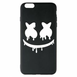 Чехол для iPhone 6 Plus/6S Plus Marshmello and face logo - PrintSalon