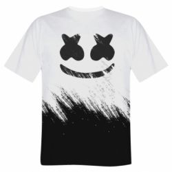 Мужская футболка 3D Marshmello and scratches - PrintSalon