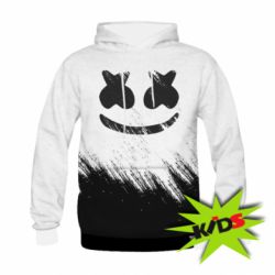 Дитяче 3D худі Marshmello and scratches-PrintSalon Дитяче 3D худі Marshmello and scratches