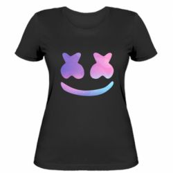 Женская футболка Marshmello and smile - PrintSalon