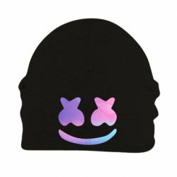 Шапка флисовая Marshmello and smile - PrintSalon