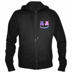 Мужское худи на молнии Marshmello and smile - PrintSalon