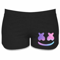 Женские шорты Marshmello and smile - PrintSalon