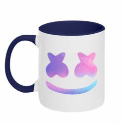 Чашка двухцветная 320ml Marshmello and smile - PrintSalon