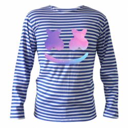 Тельняшка с длинным рукавом Marshmello and smile - PrintSalon
