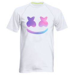 Мужская футболка для спорта Marshmello and smile - PrintSalon