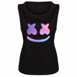 Женская майка Marshmello and smile - PrintSalon